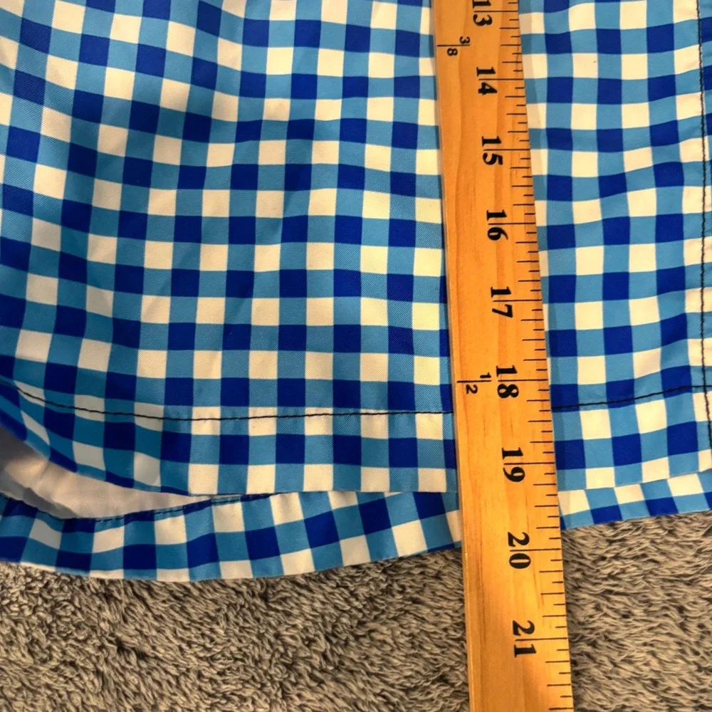 Draper James Lands End Mens Swim Trunks XXL Gingham Check Preppy Coastal 21250